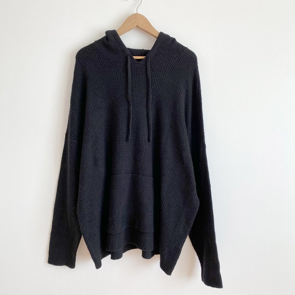 Aerie NWOT Men's/Women's Oversized Hoodie Kangaroo Pocket, Black, S